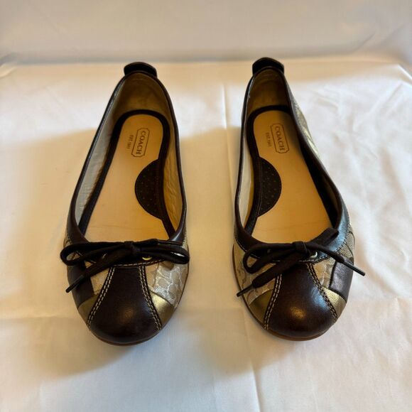 Coach Women's 'Jenilee' Mosaic Color Block Metallic Ballet Falts Size 8.5 - Picture 6 of 11